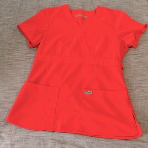 Greys Anatomy Coral Scrub top.